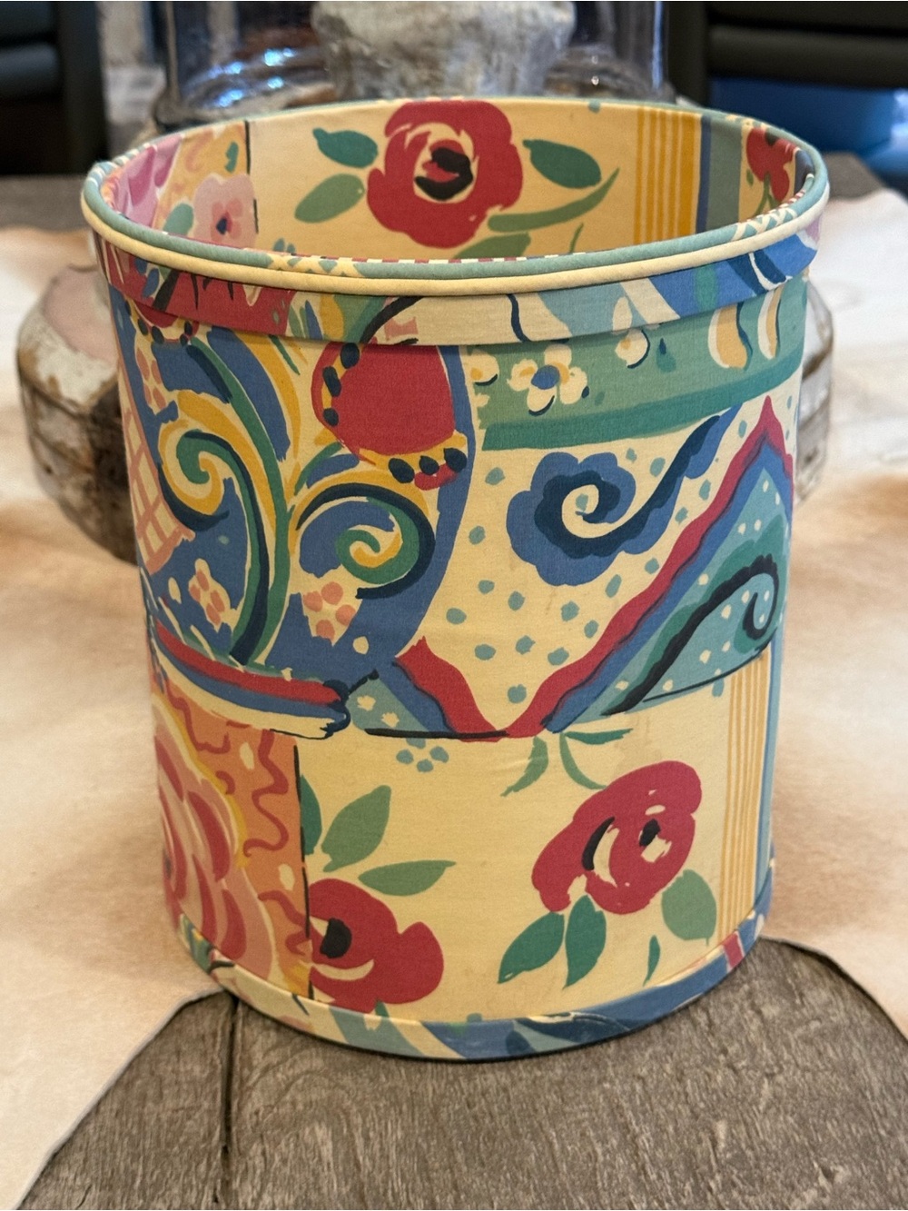 Gorgeous Gypsy Dance Fabric Lined Waste Basket - Picture 7 of 11